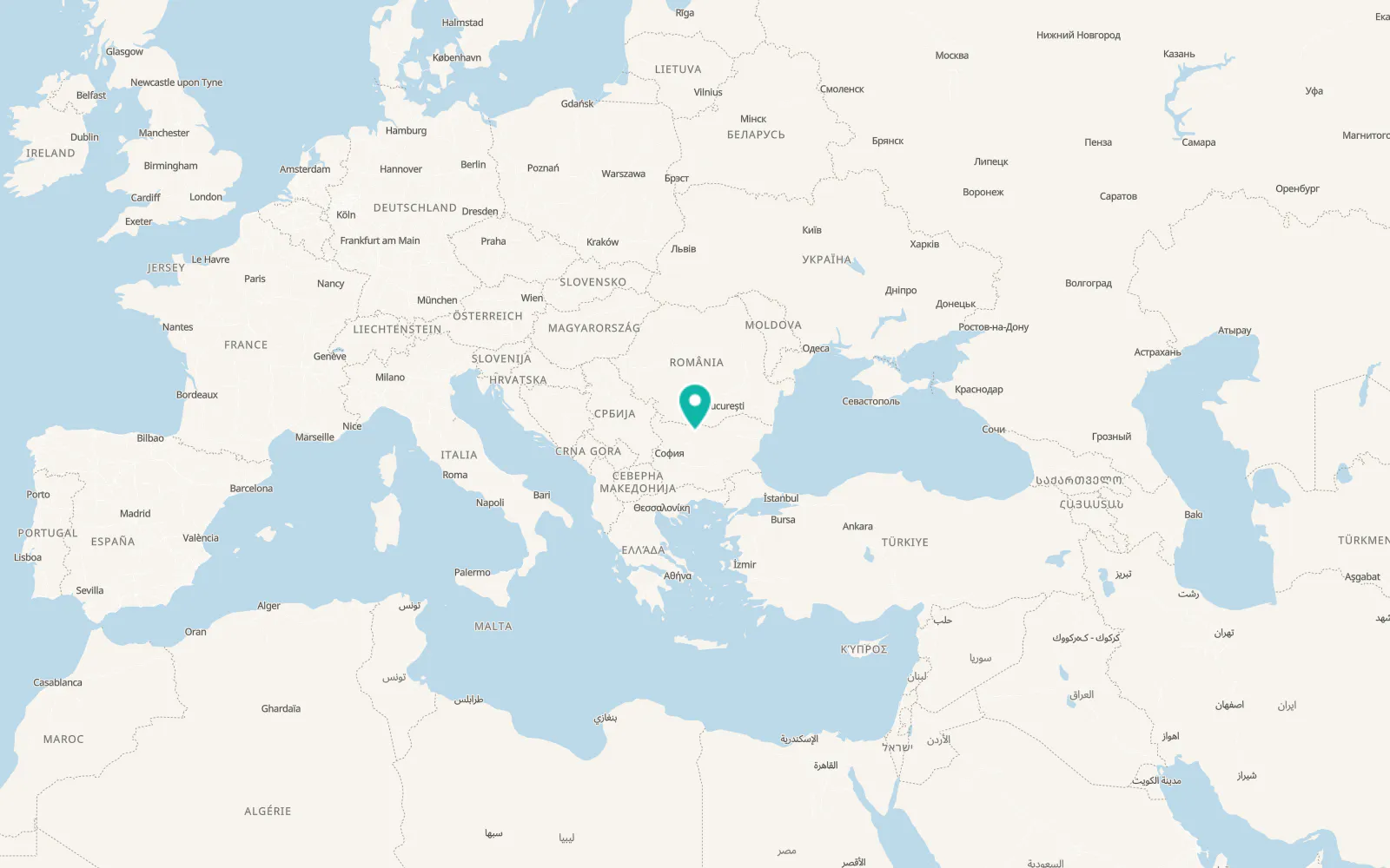 Map of Pleven