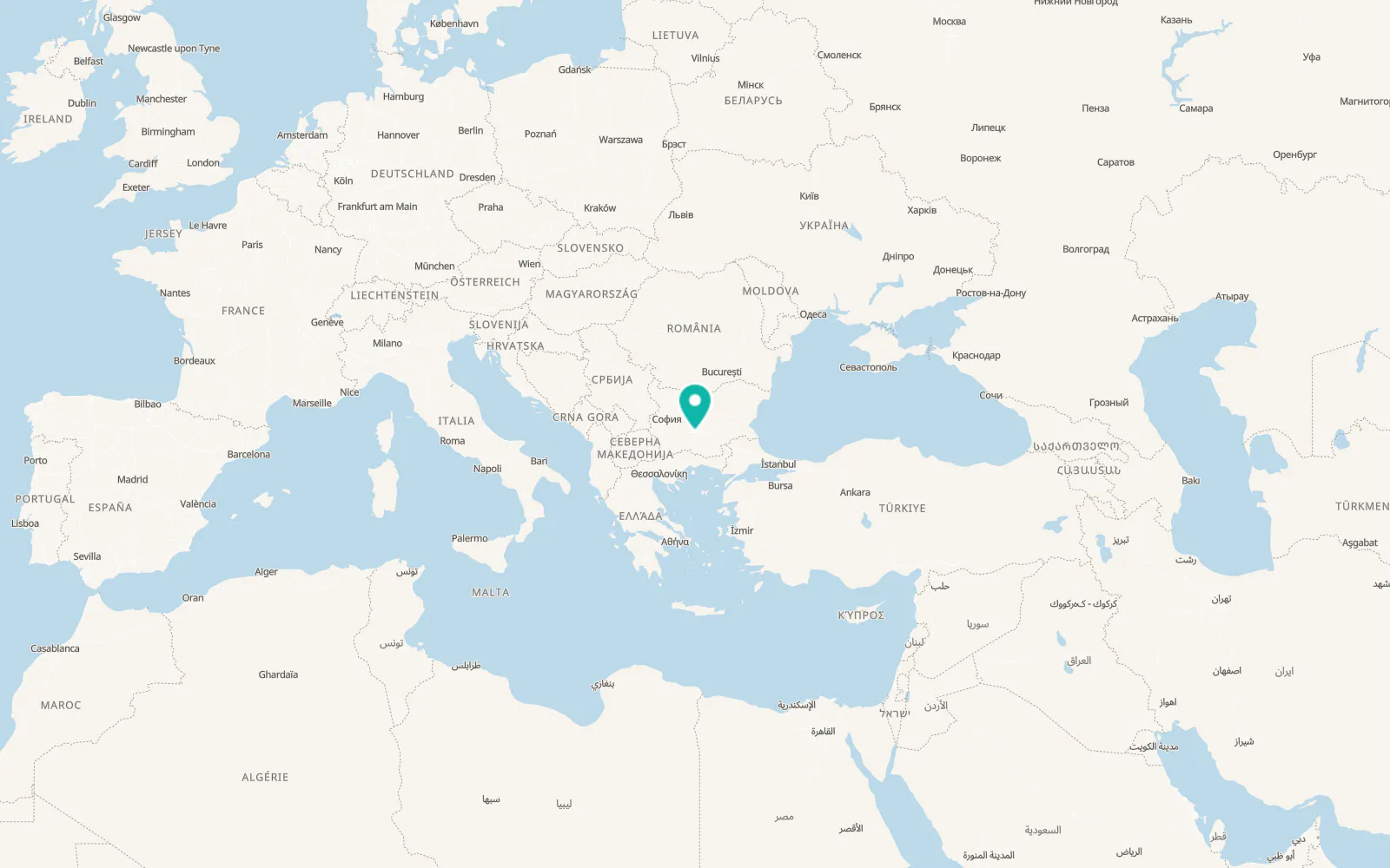 Map of Plovdiv