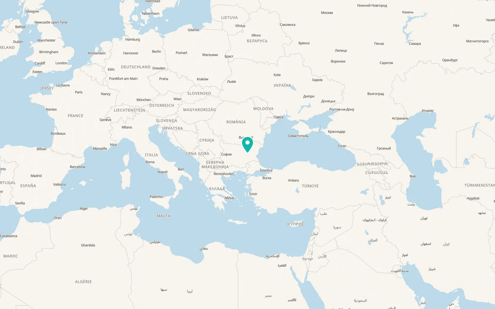 Map of Sliven