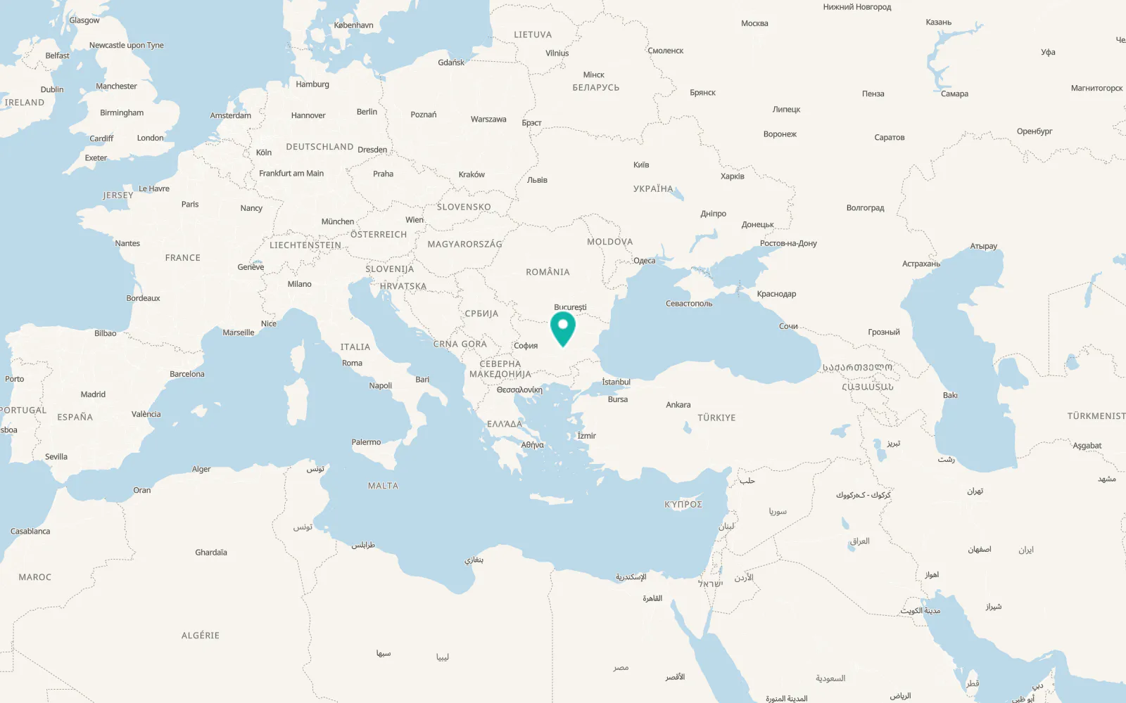 Map of Stara Zagora