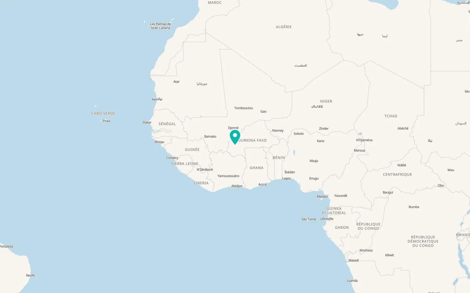 Map of Bobo-Dioulasso