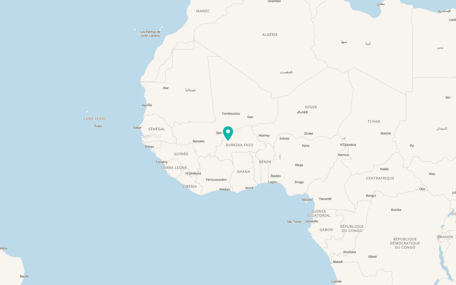 Map of Dédougou