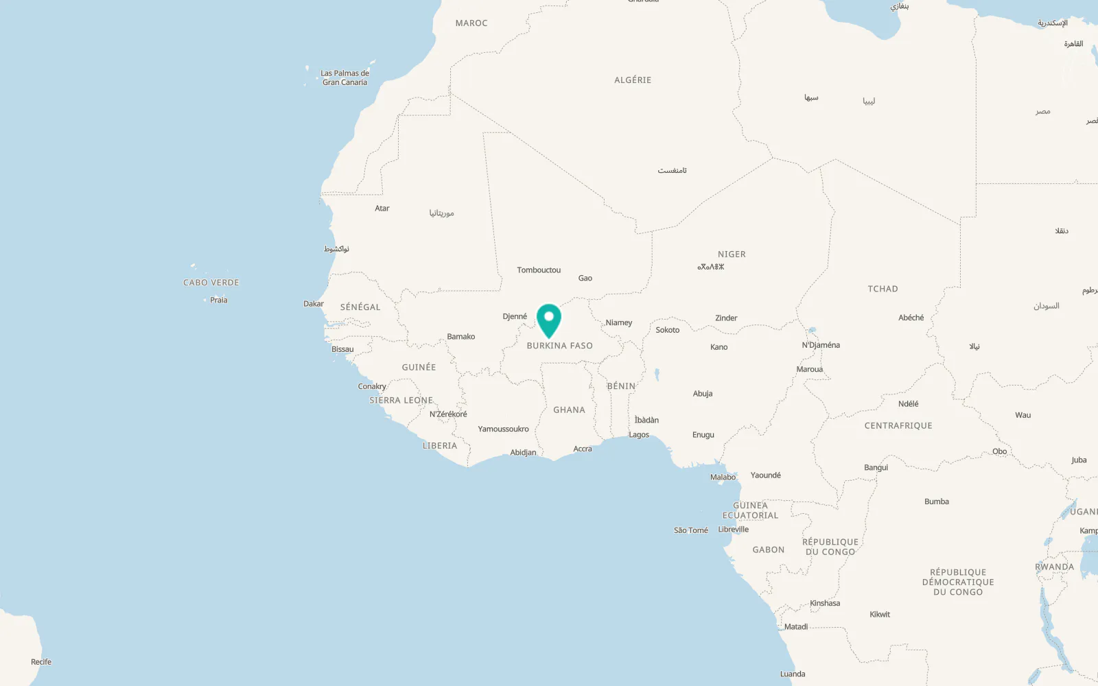 Map of Koudougou