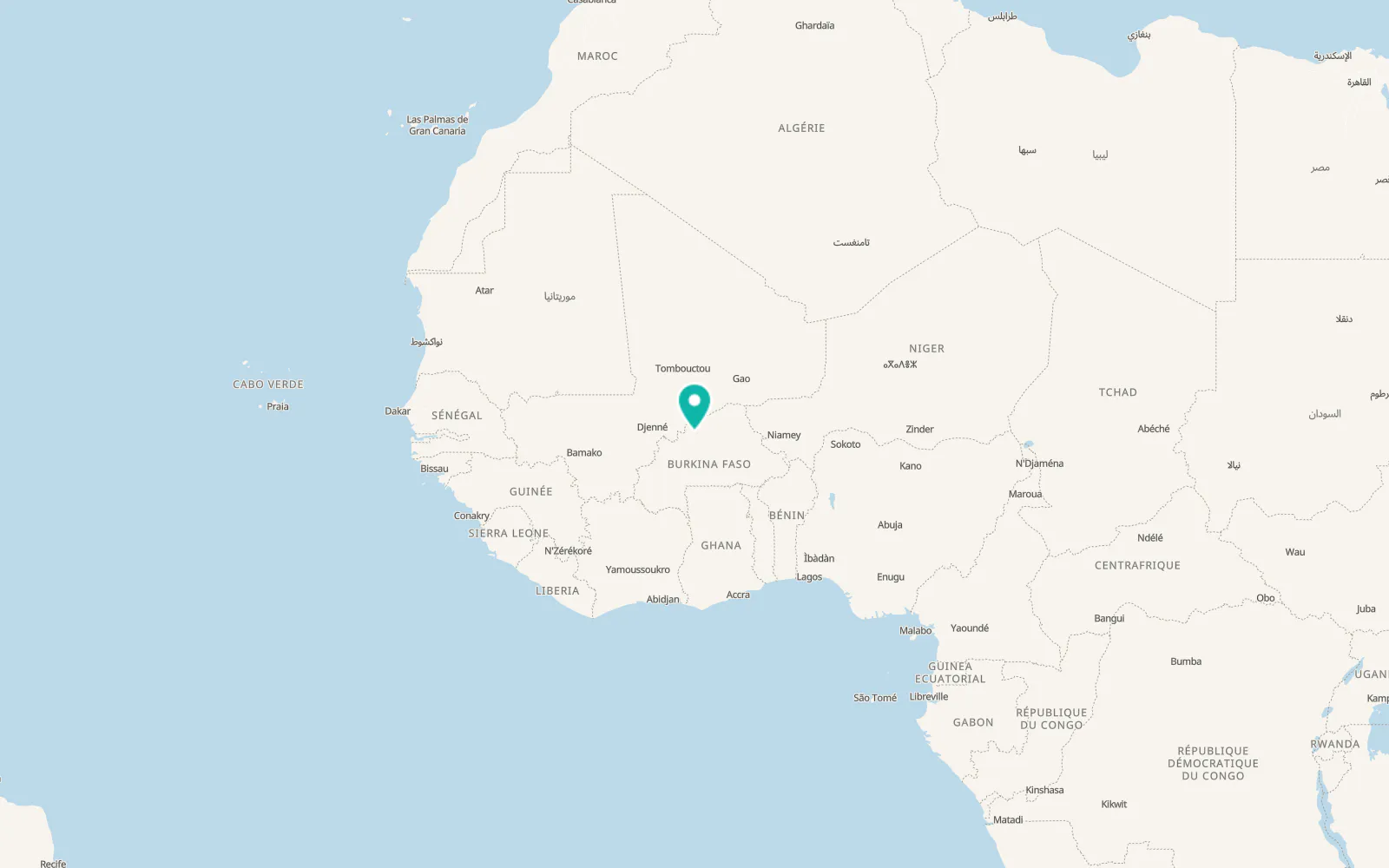 Map of Ouahigouya