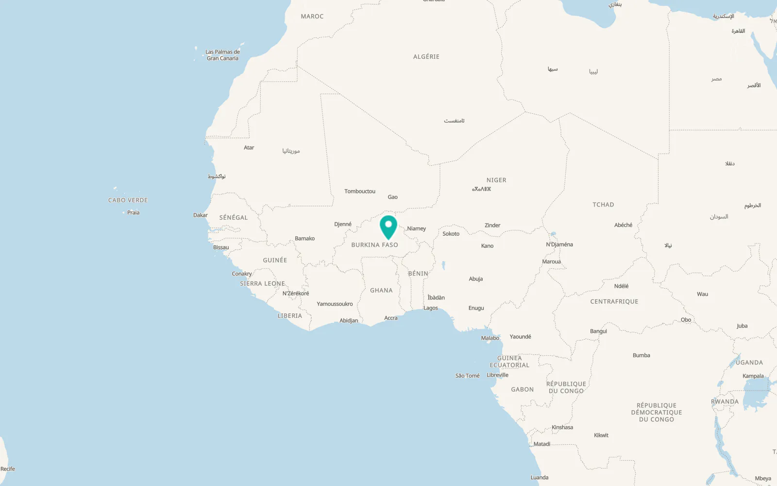 Map of Pouytenga