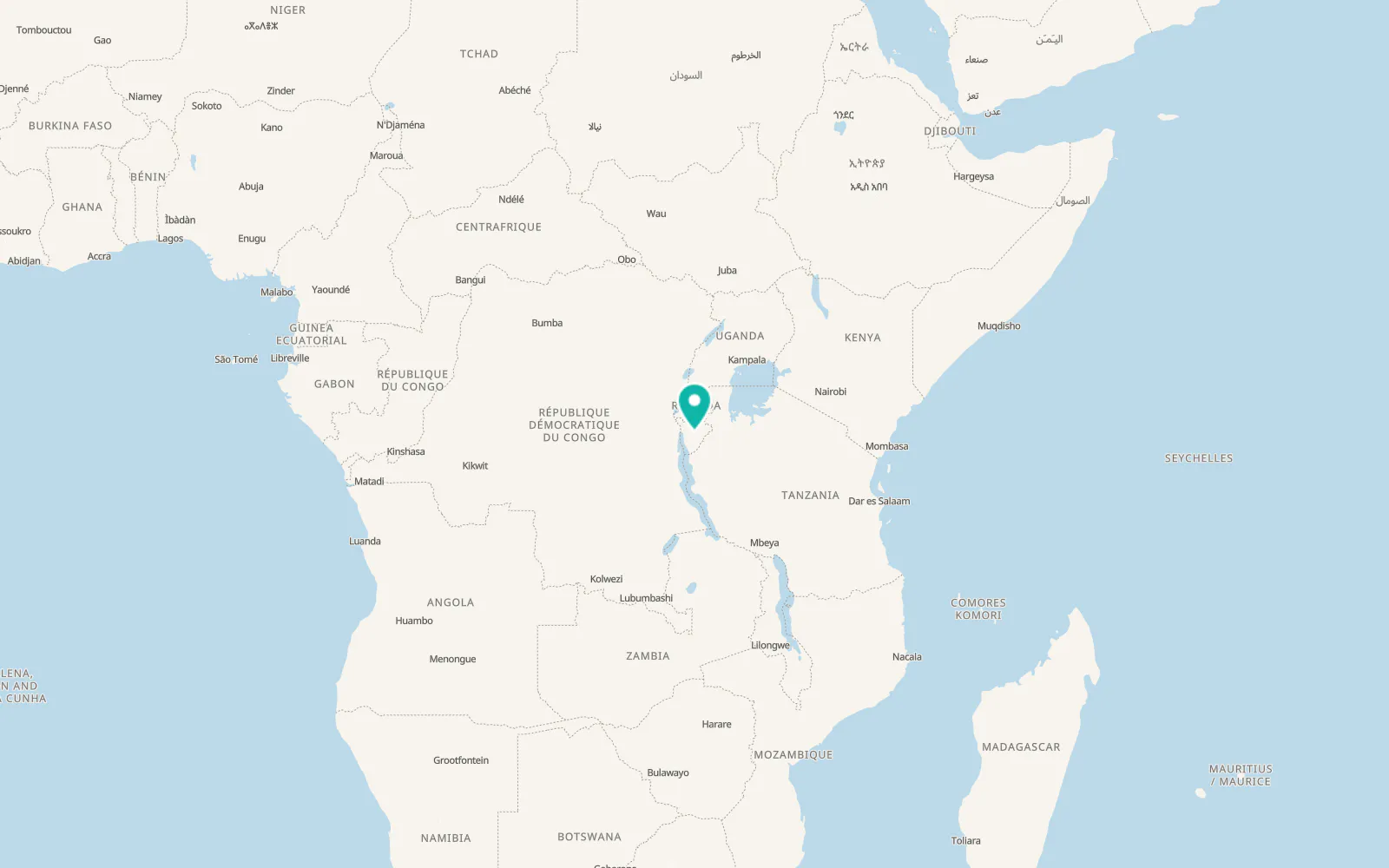 Map of Gitega