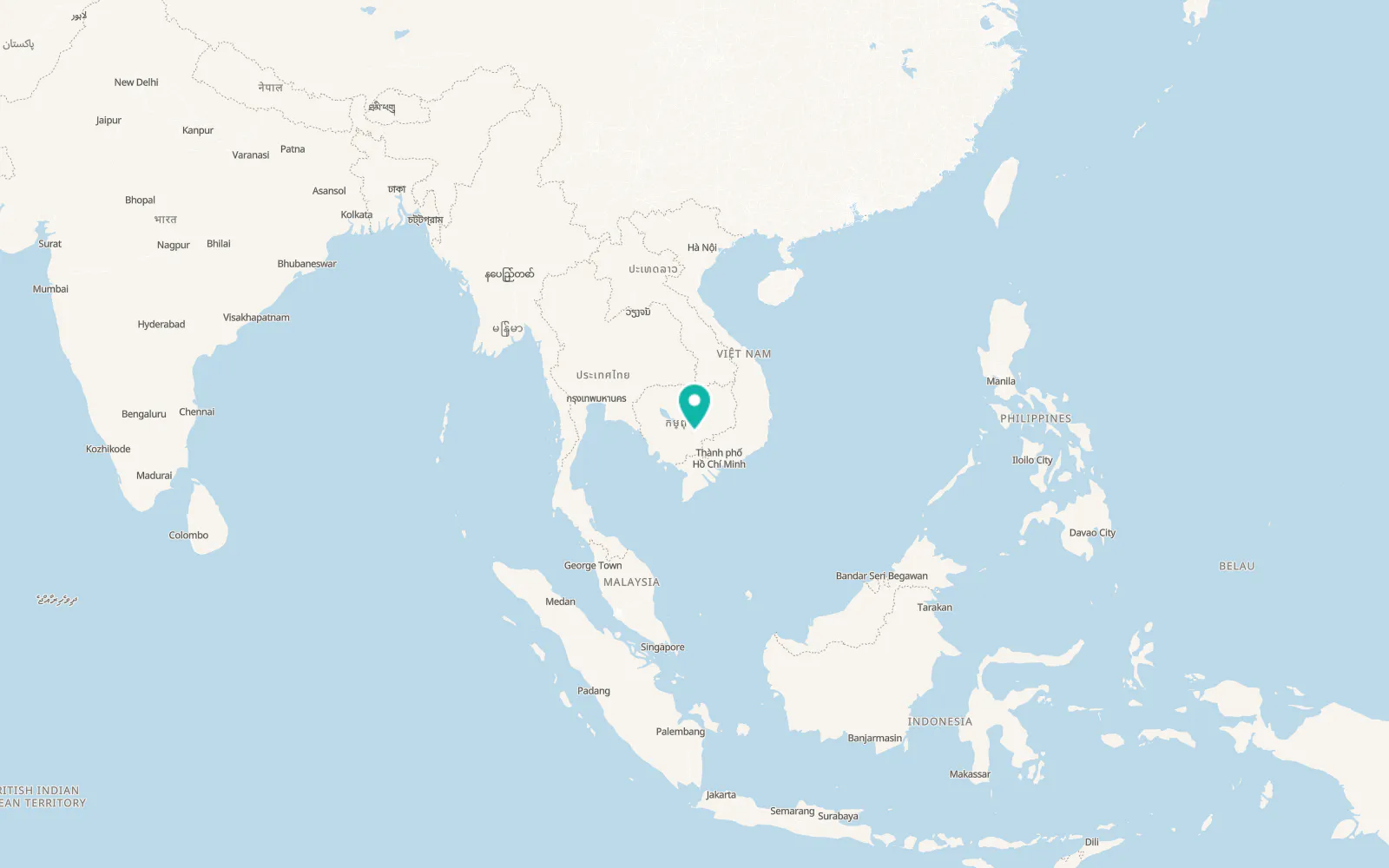 Map of Kampong Cham