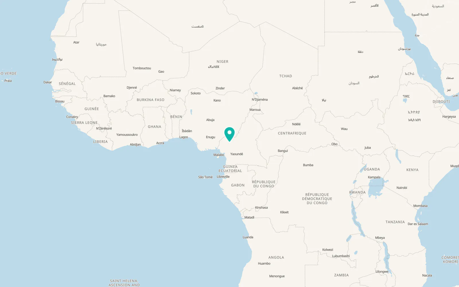 Map of Bafoussam