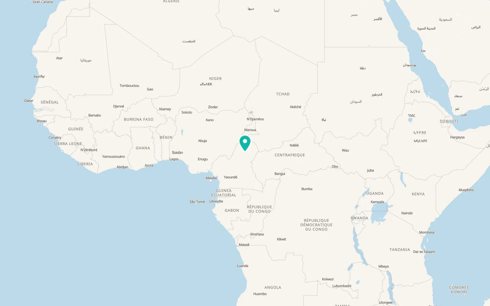 Map of Ngaoundéré
