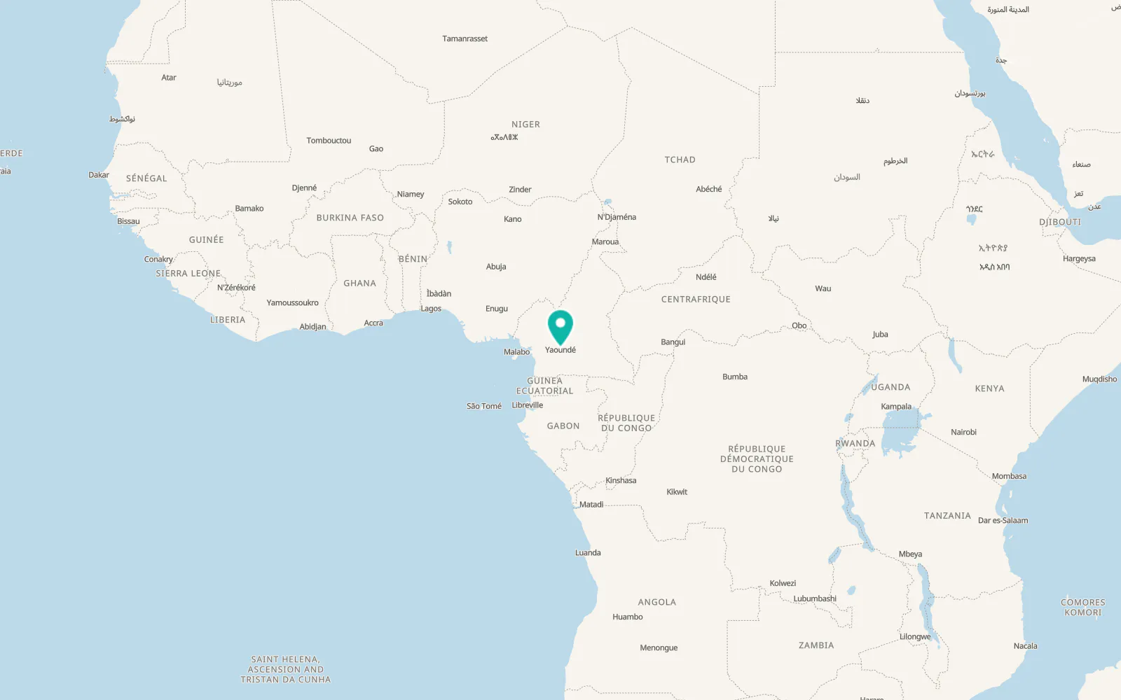 Map of Yaoundé