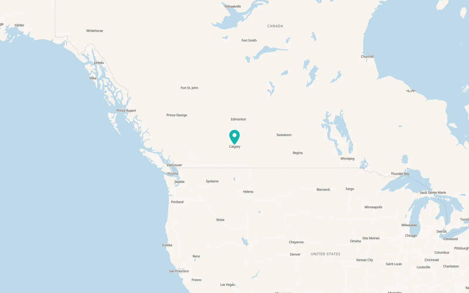 Map of Calgary