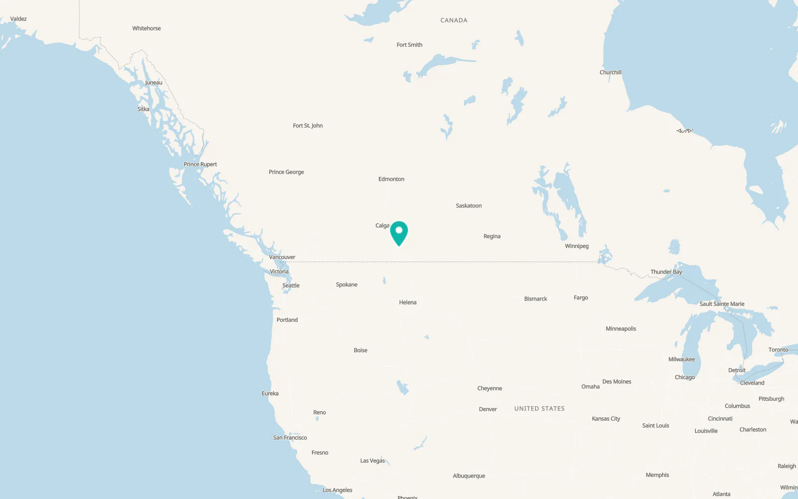 Map of Lethbridge