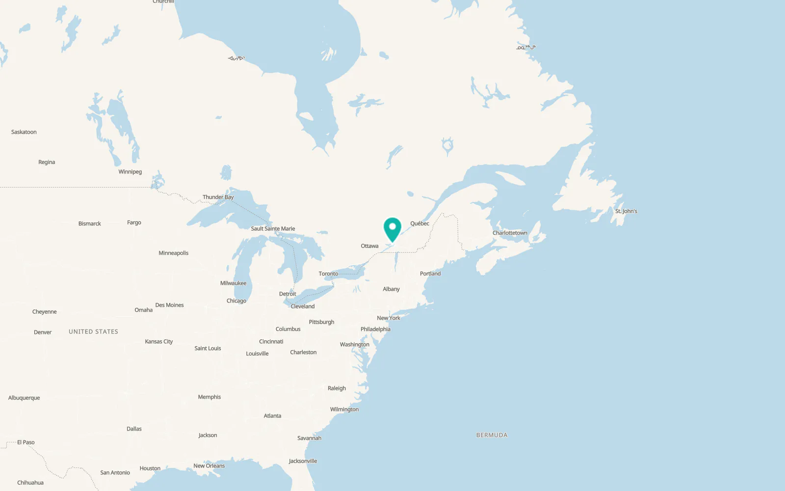 Map of Montréal-Ouest