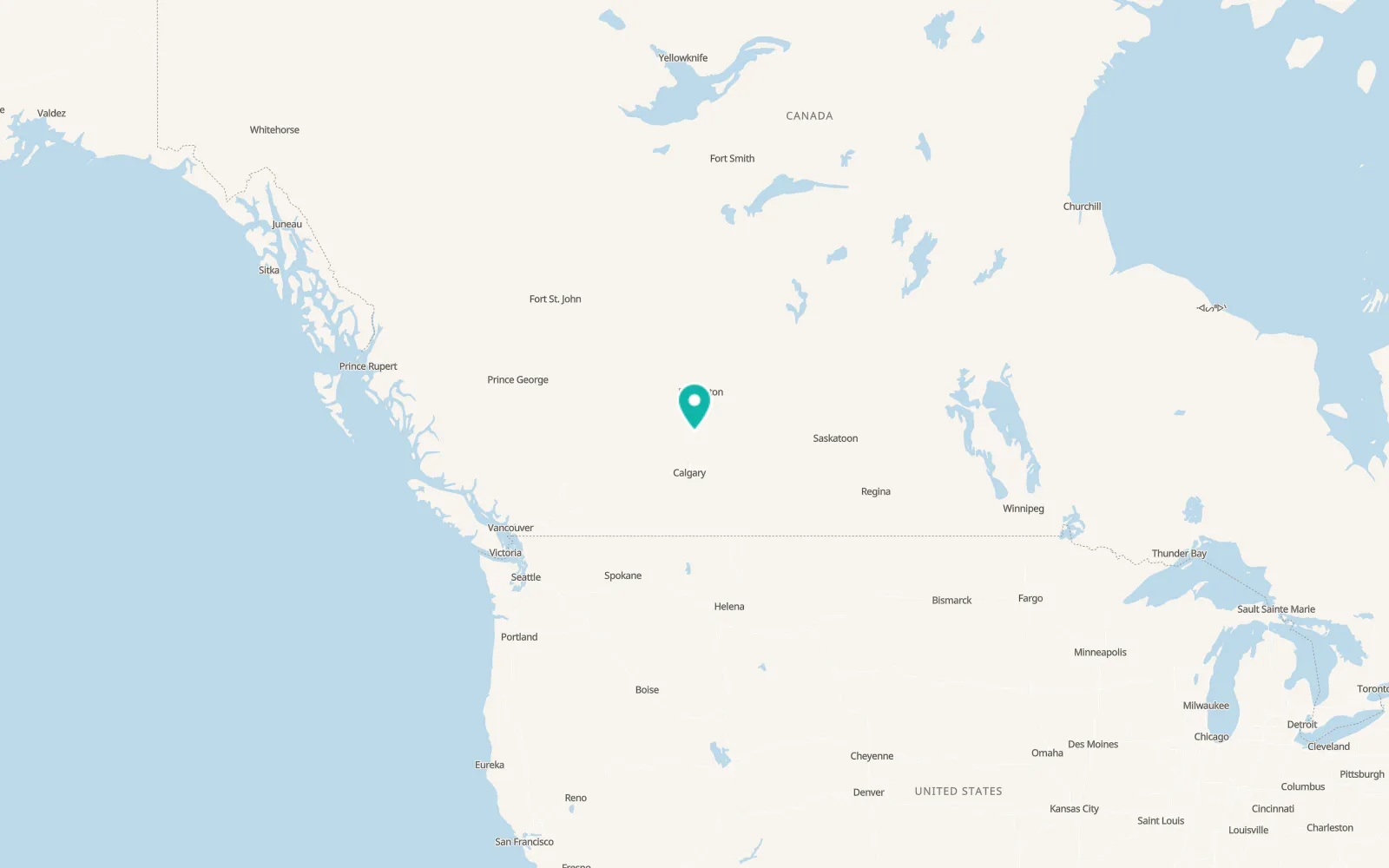 Map of Red Deer