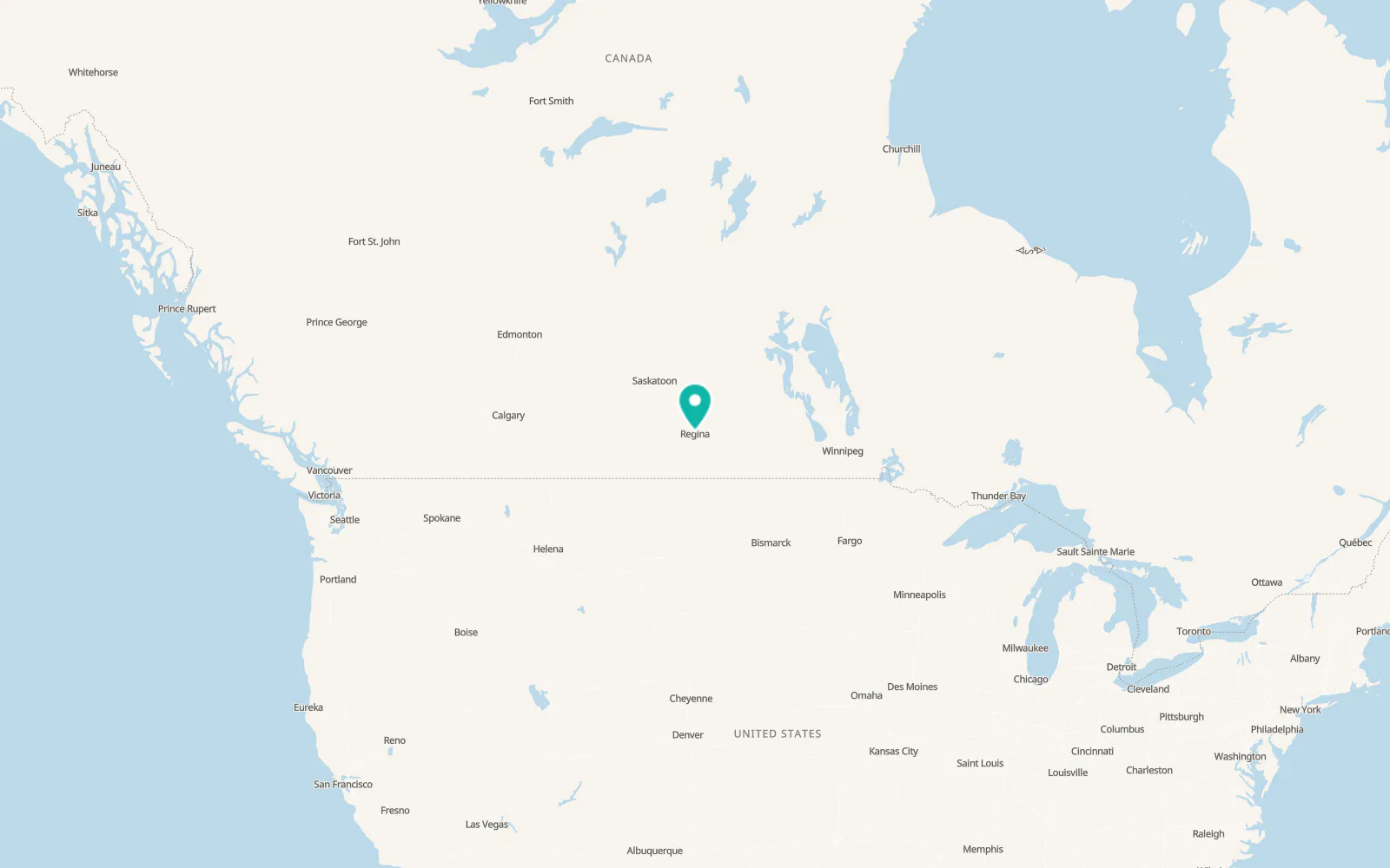 Map of Regina