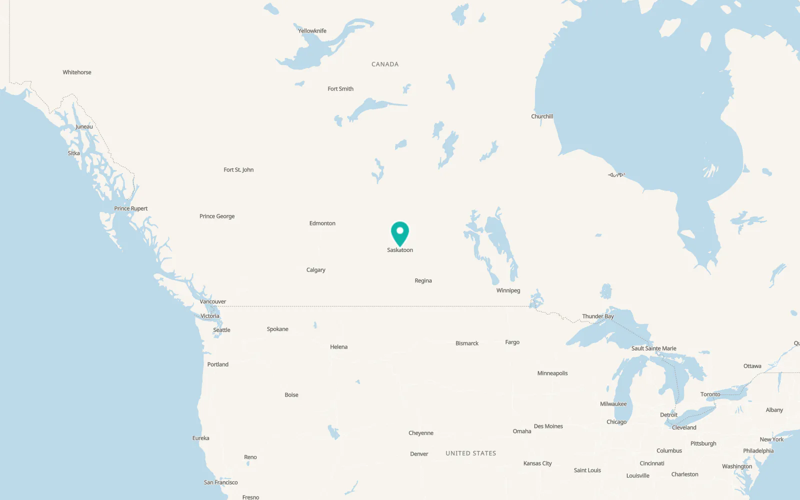 Map of Saskatoon