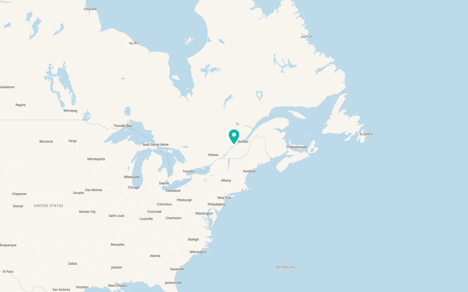 Map of Trois-Rivières