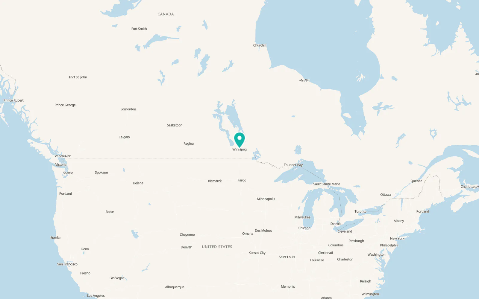 Map of Winnipeg