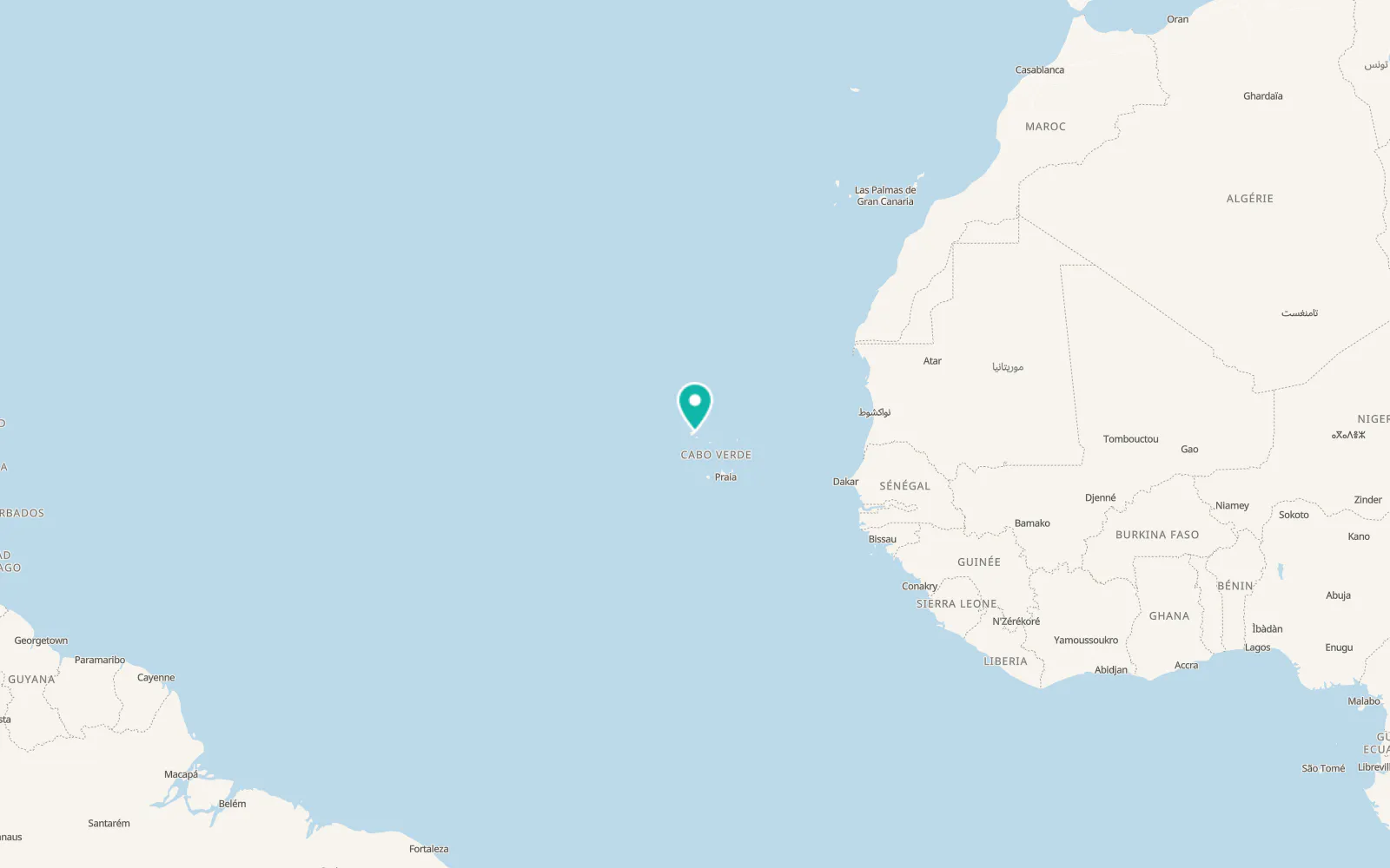 Map of Porto Novo