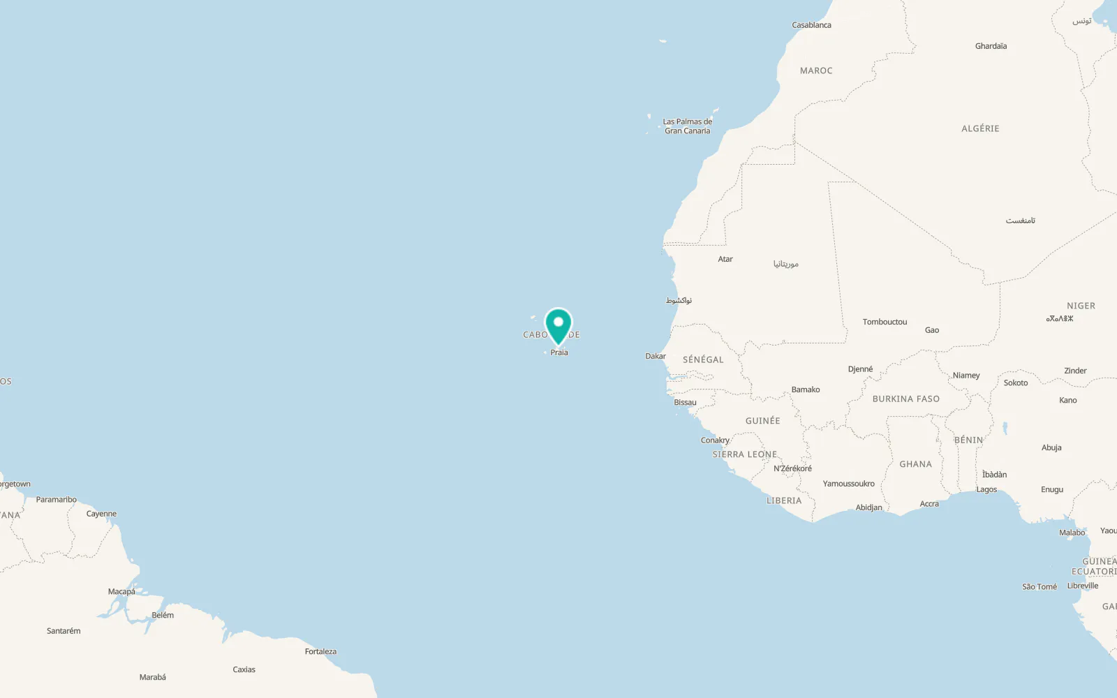 Map of Santa Cruz