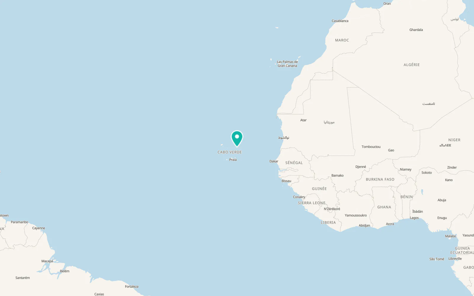 Map of Santa Maria