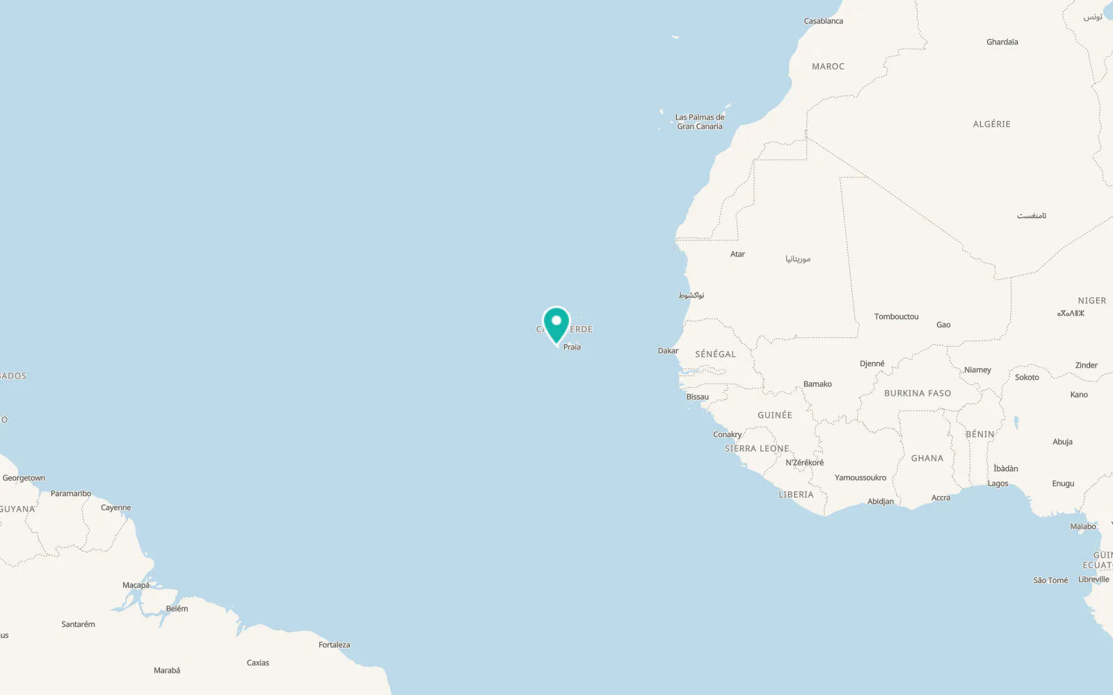 Map of São Filipe