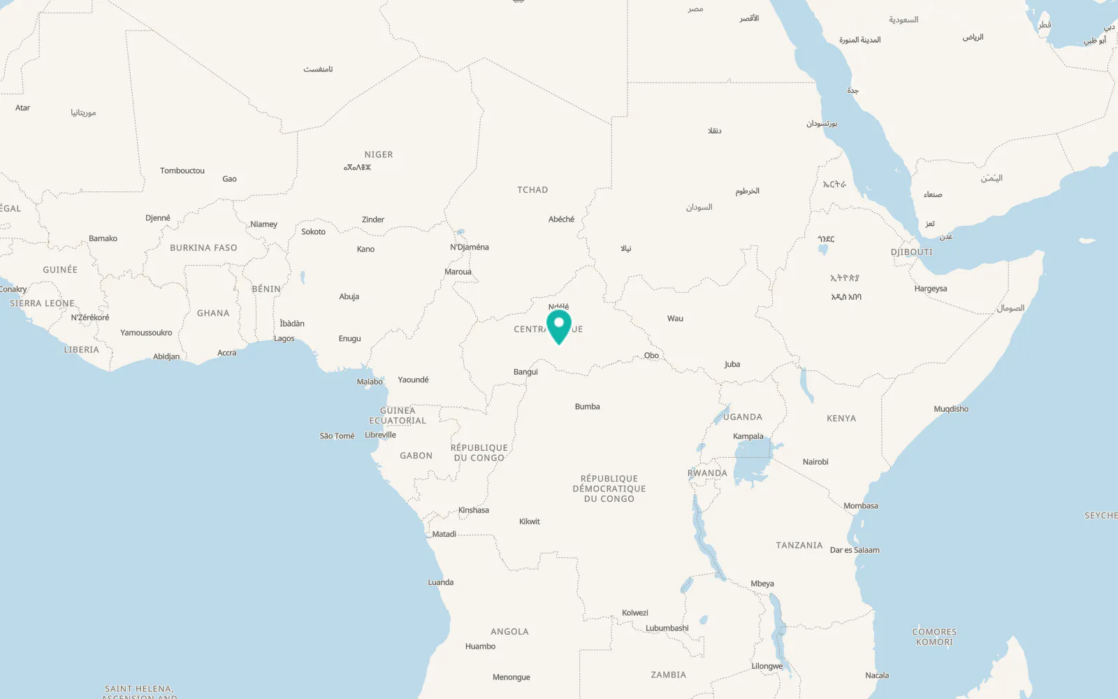 Map of Bambari