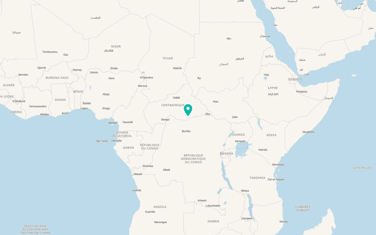 Map of Bangassou
