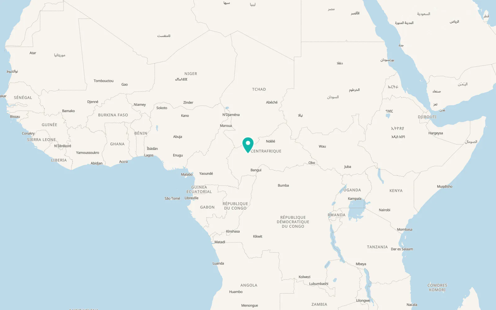 Map of Bossangoa
