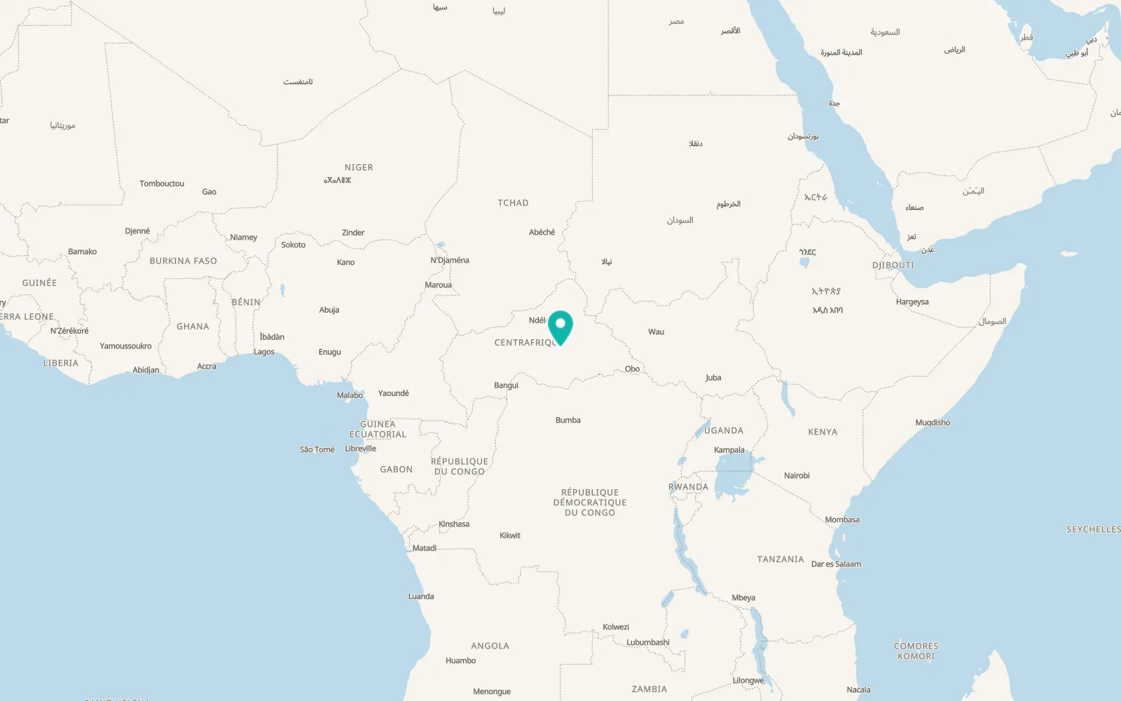Map of Bria