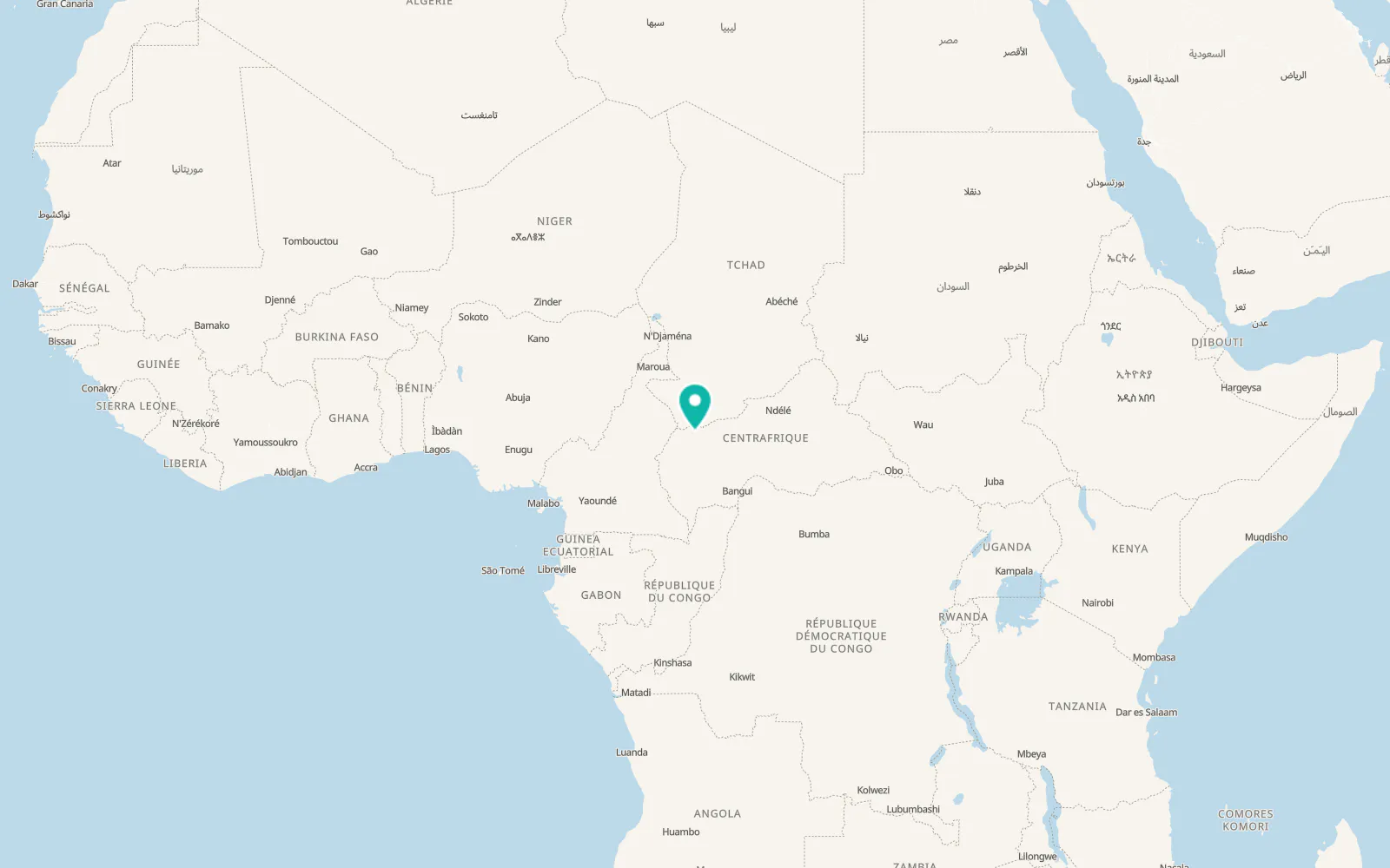 Map of Paoua