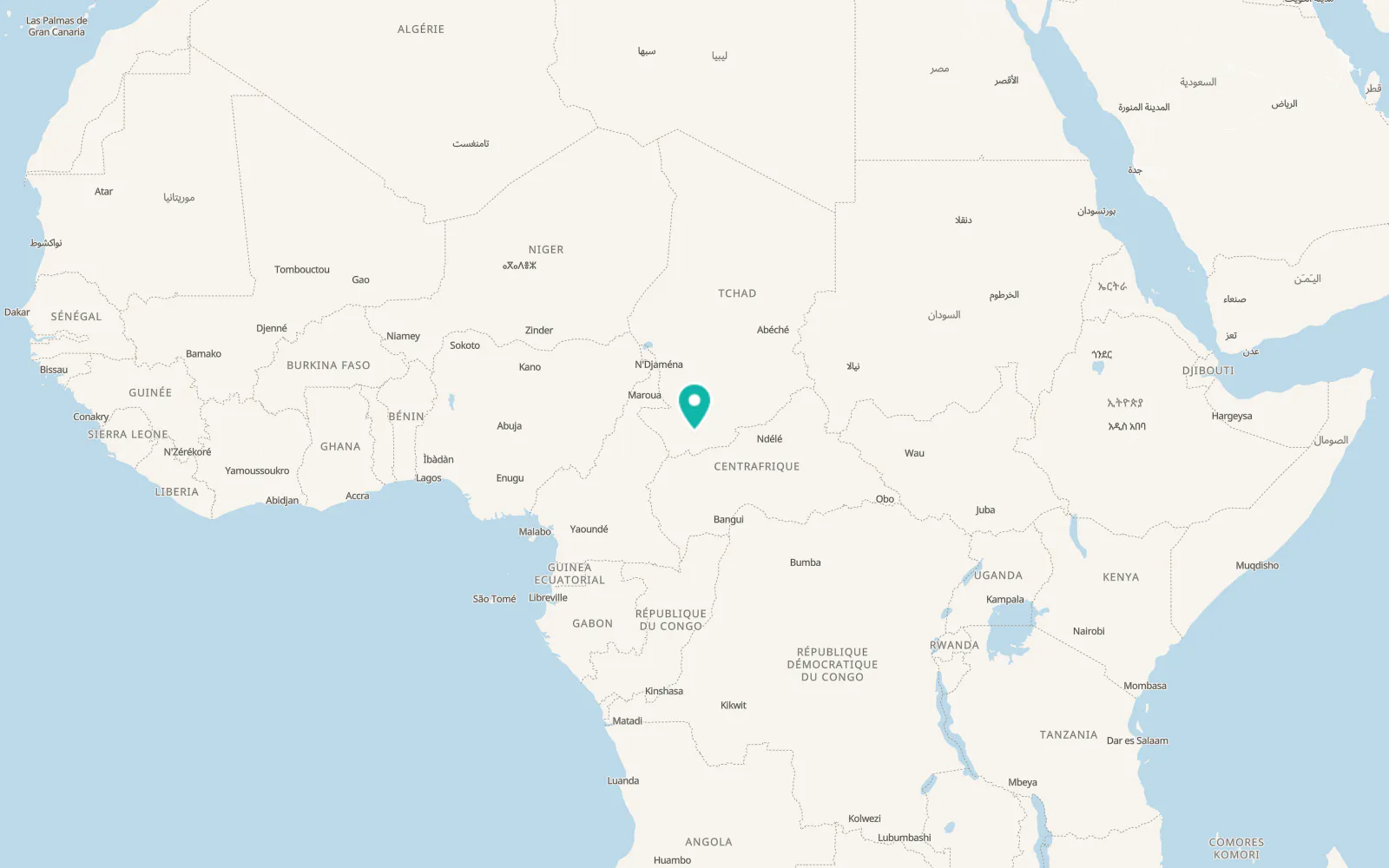 Map of Doba