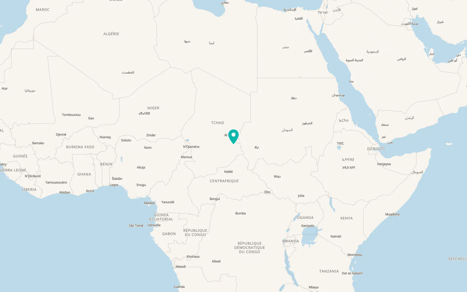 Map of Goz Beida