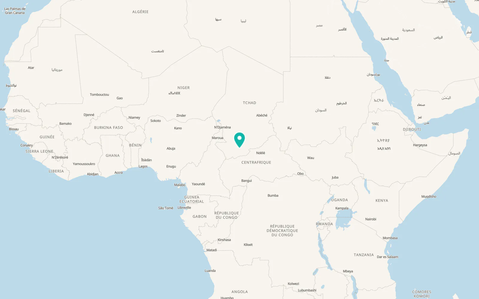 Map of Koumra