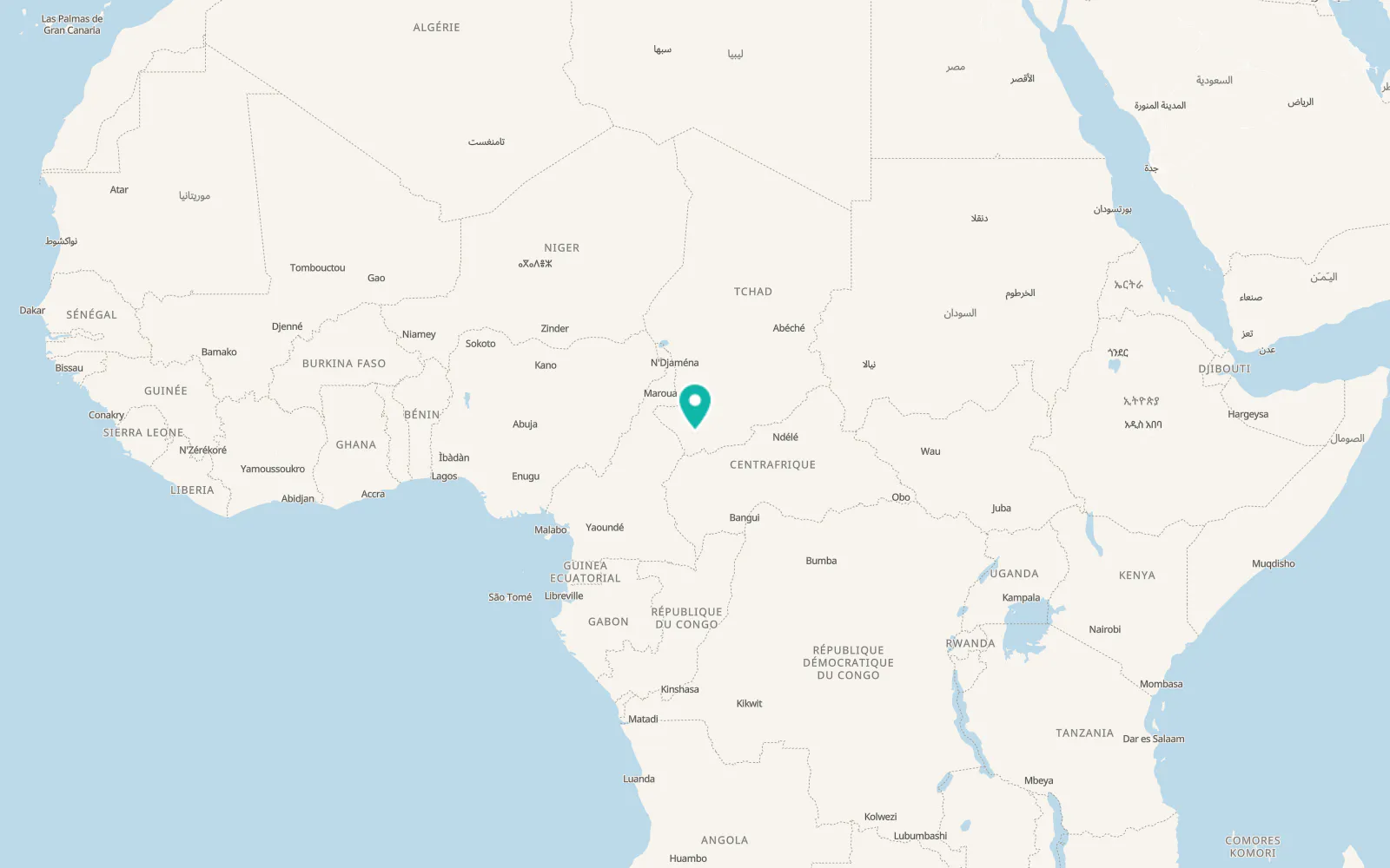 Map of Moundou