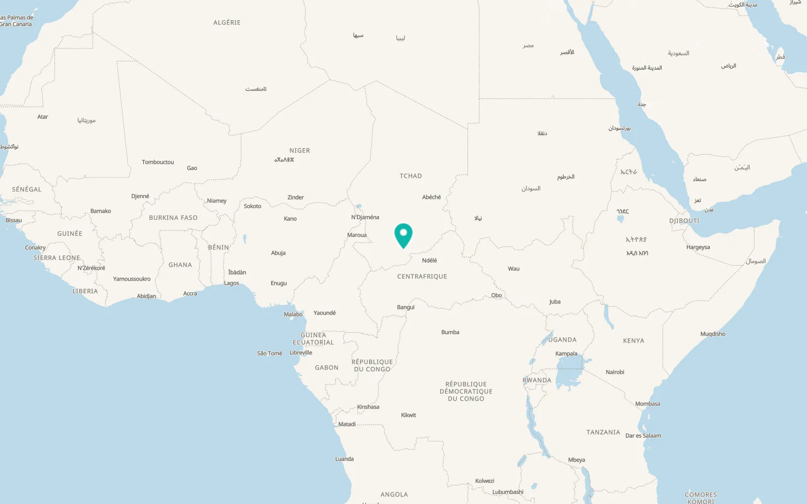 Map of Sarh