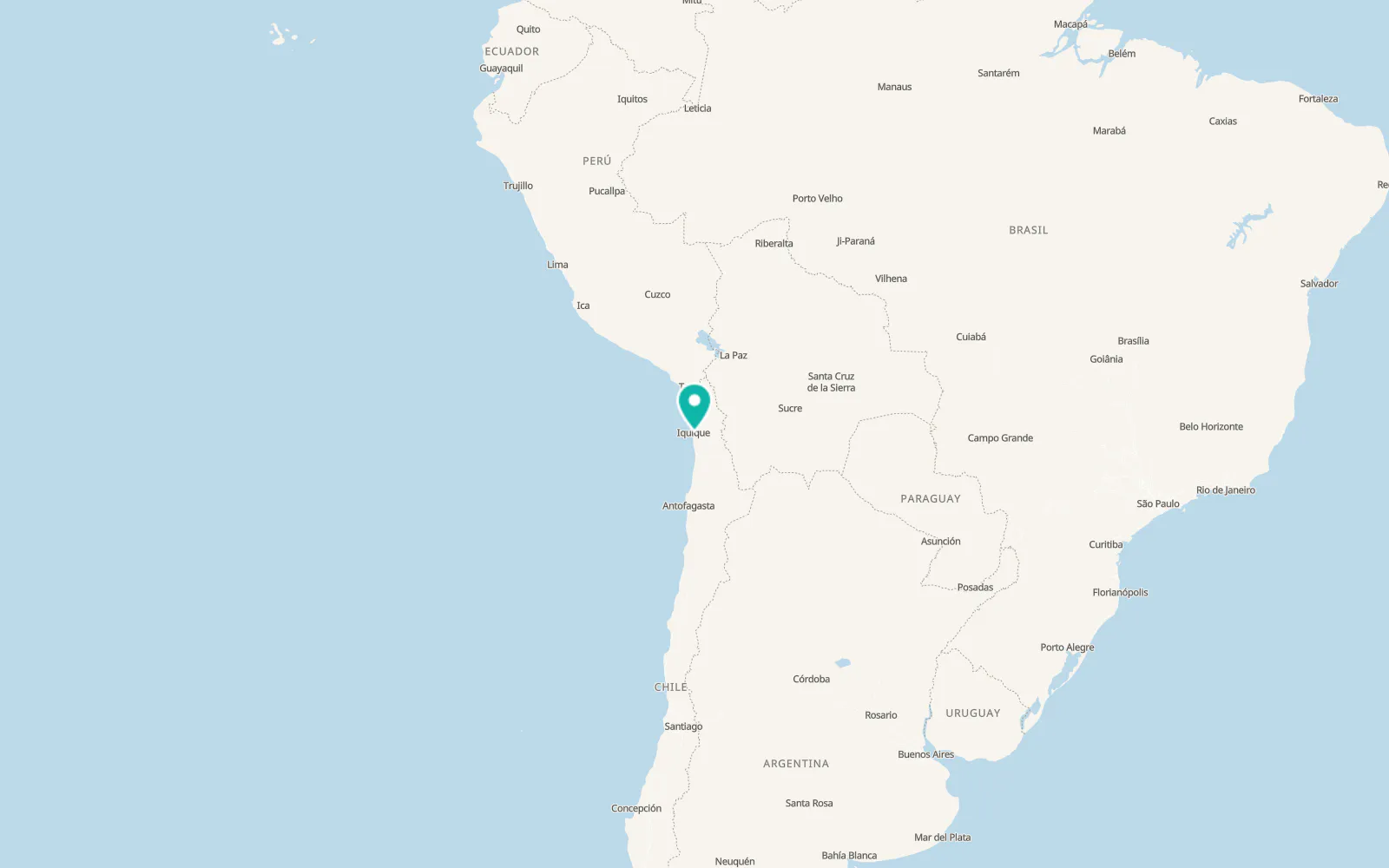 Map of Alto Hospicio