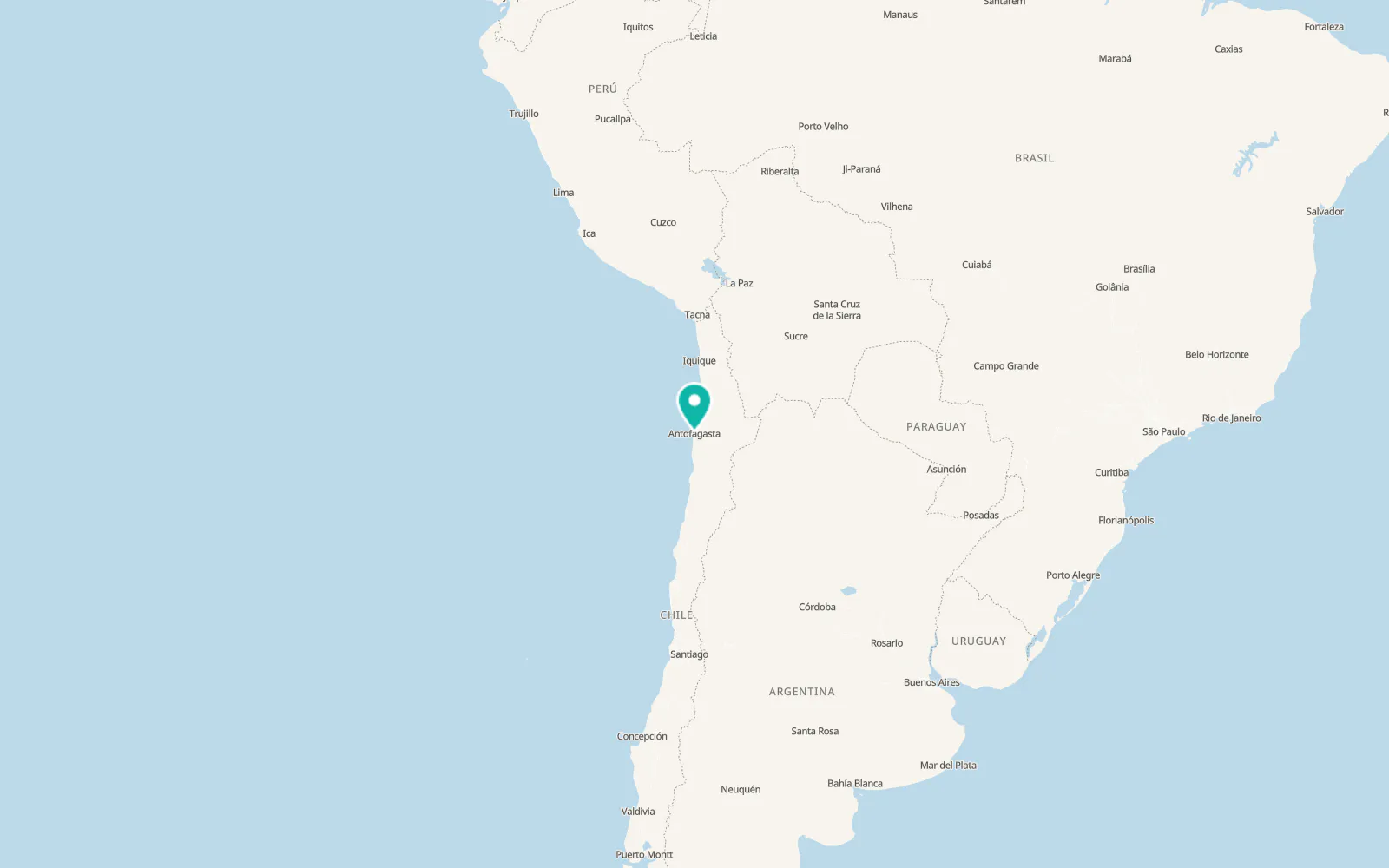 Map of Antofagasta