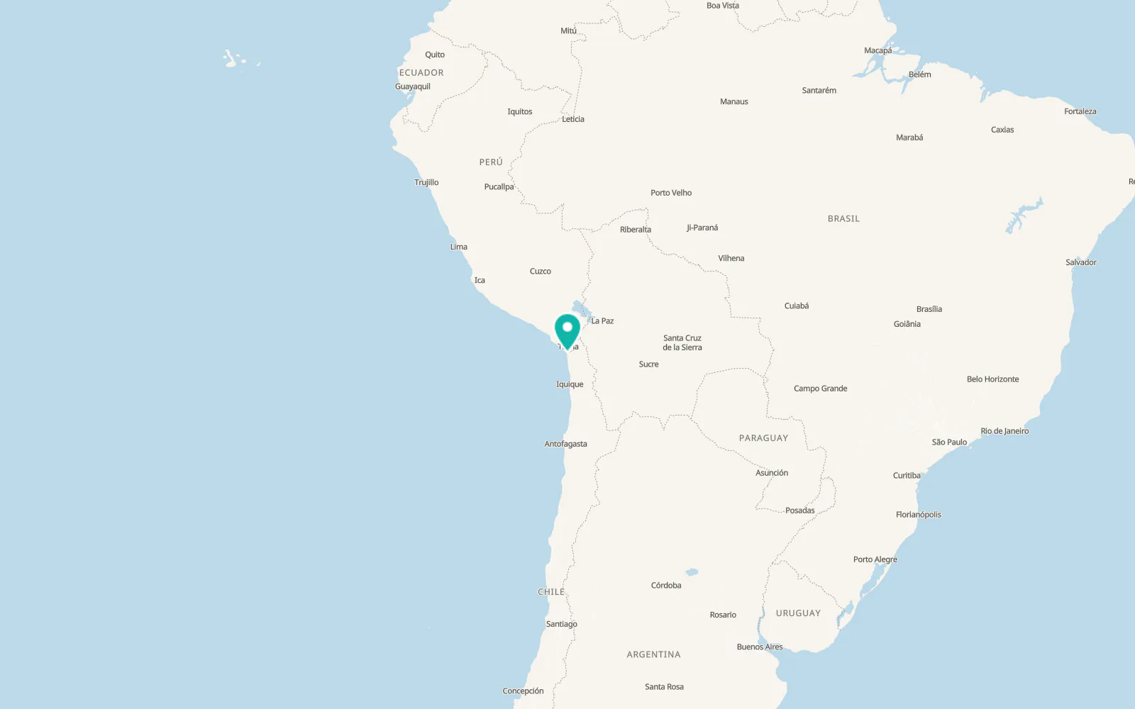 Map of Arica