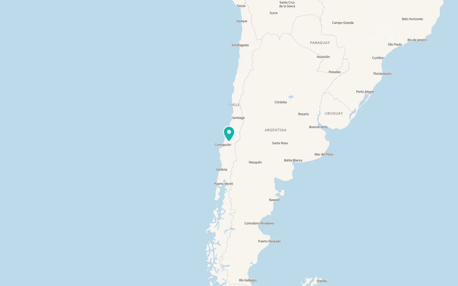 Map of Chillán