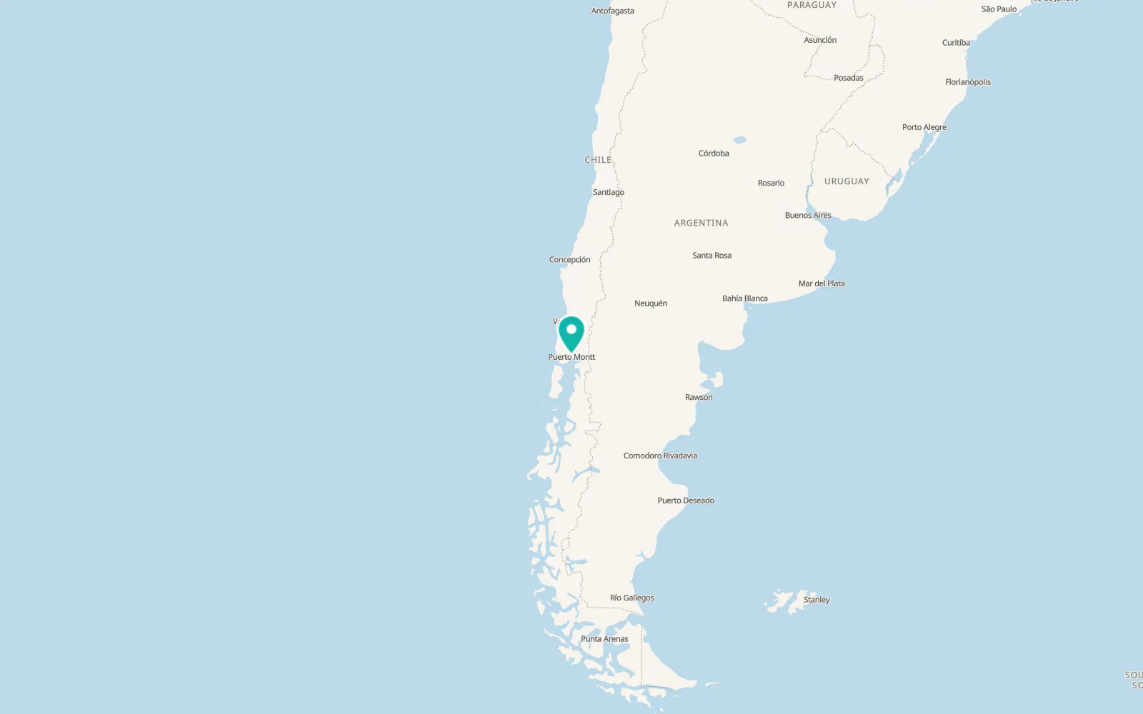 Map of Puerto Montt