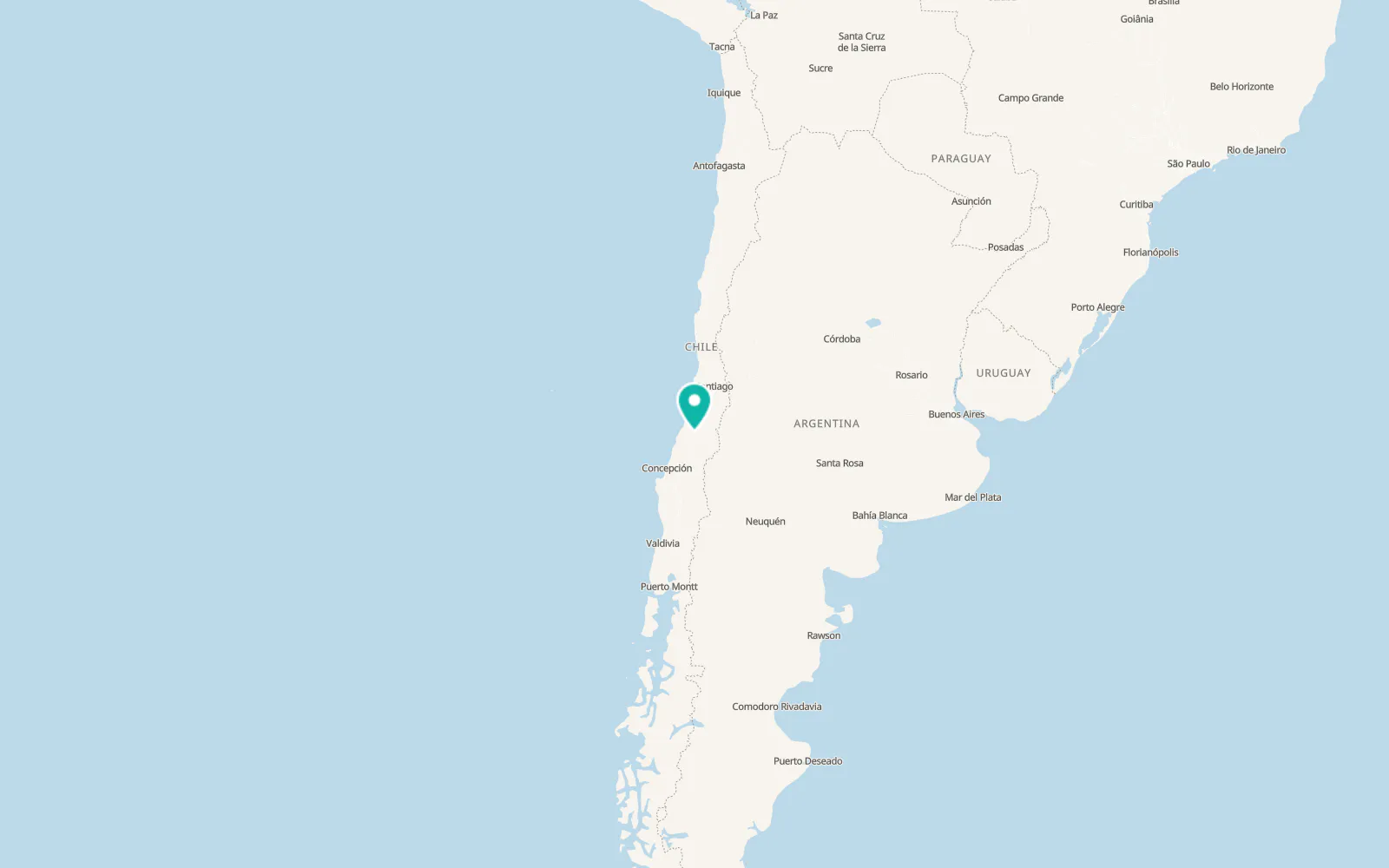 Map of Talca