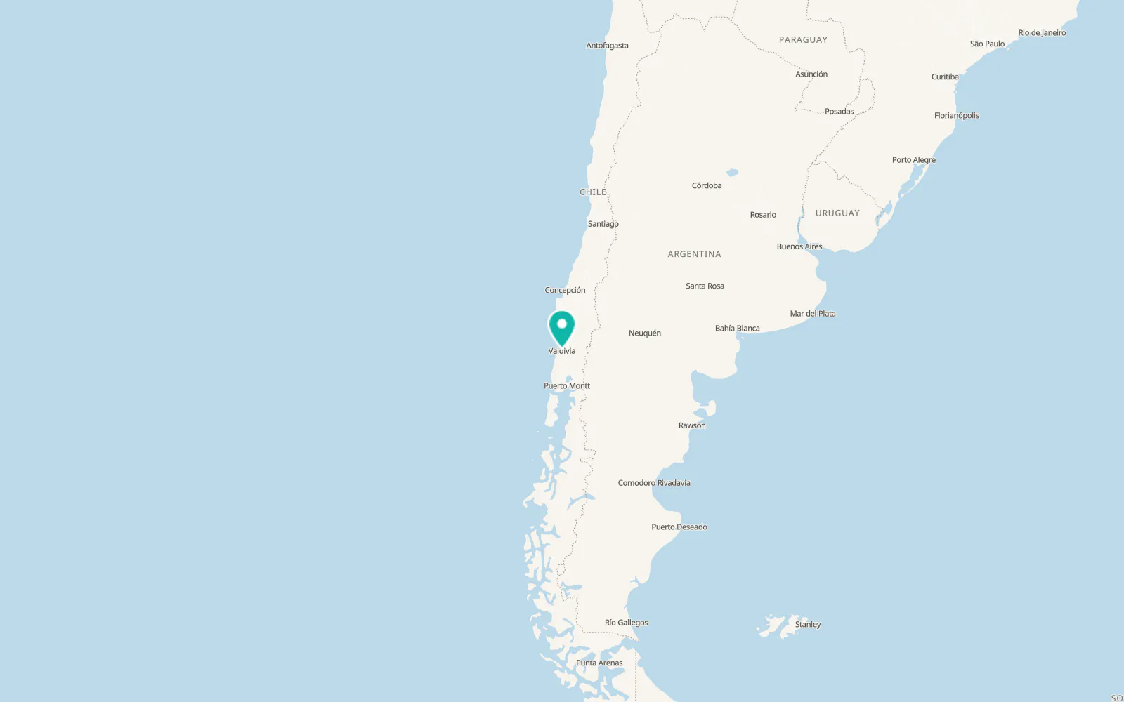 Map of Valdivia