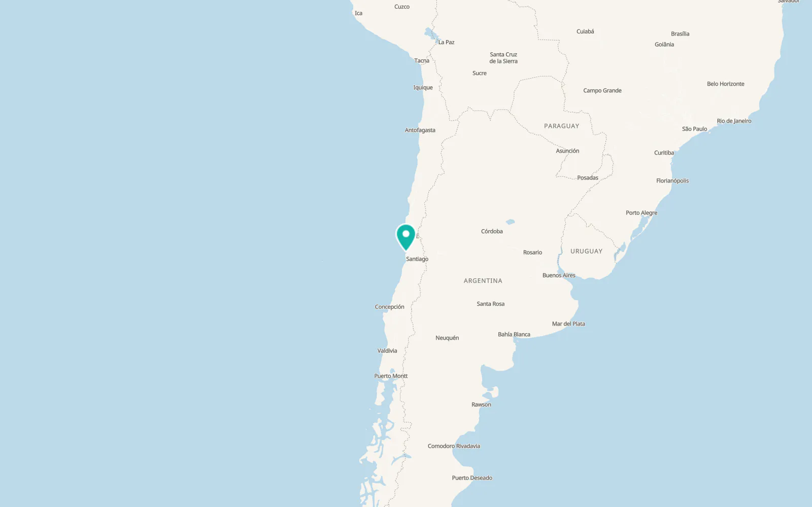 Map of Valparaíso