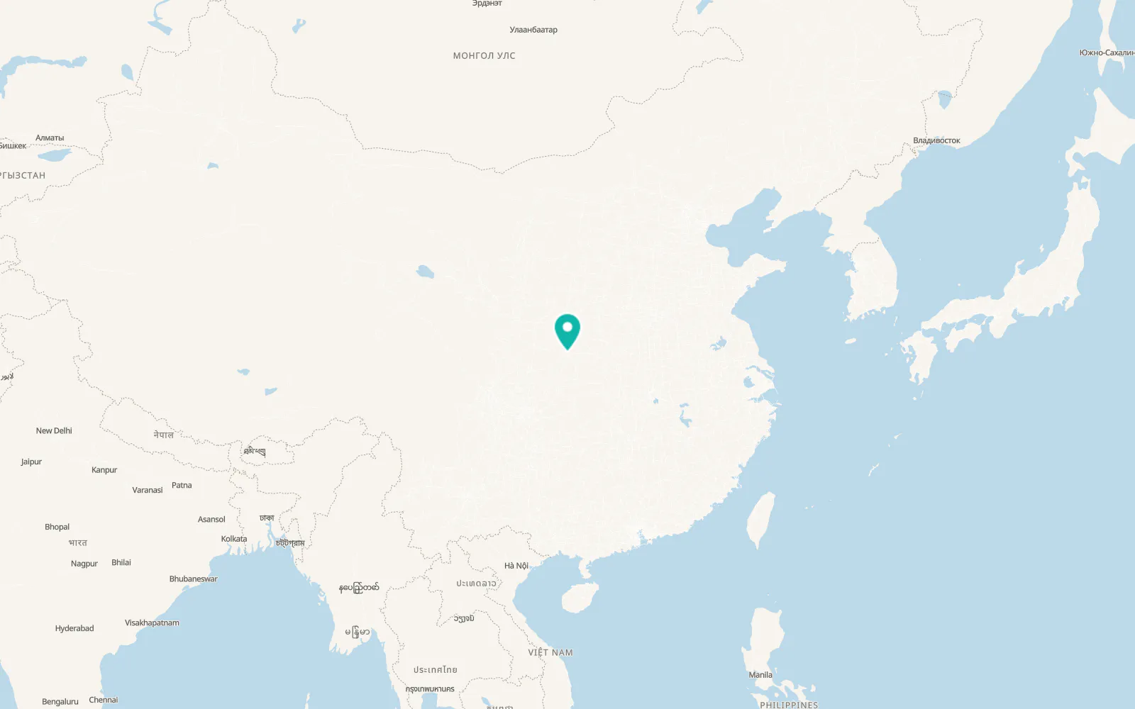 Map of Ankang