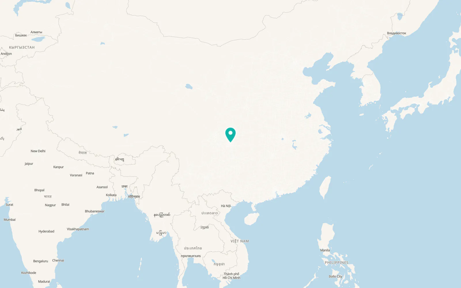 Map of Chongqing