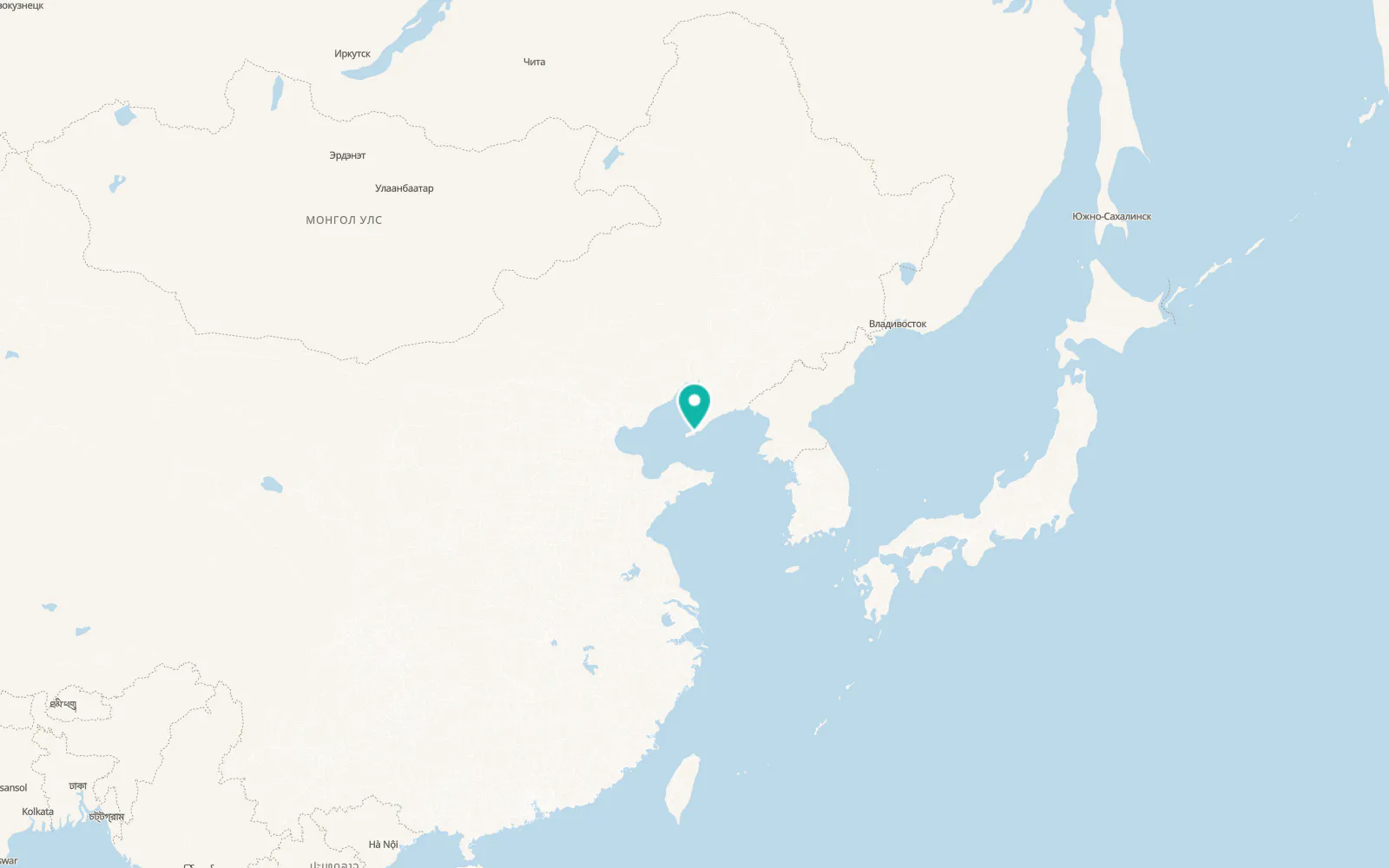 Map of Dalian