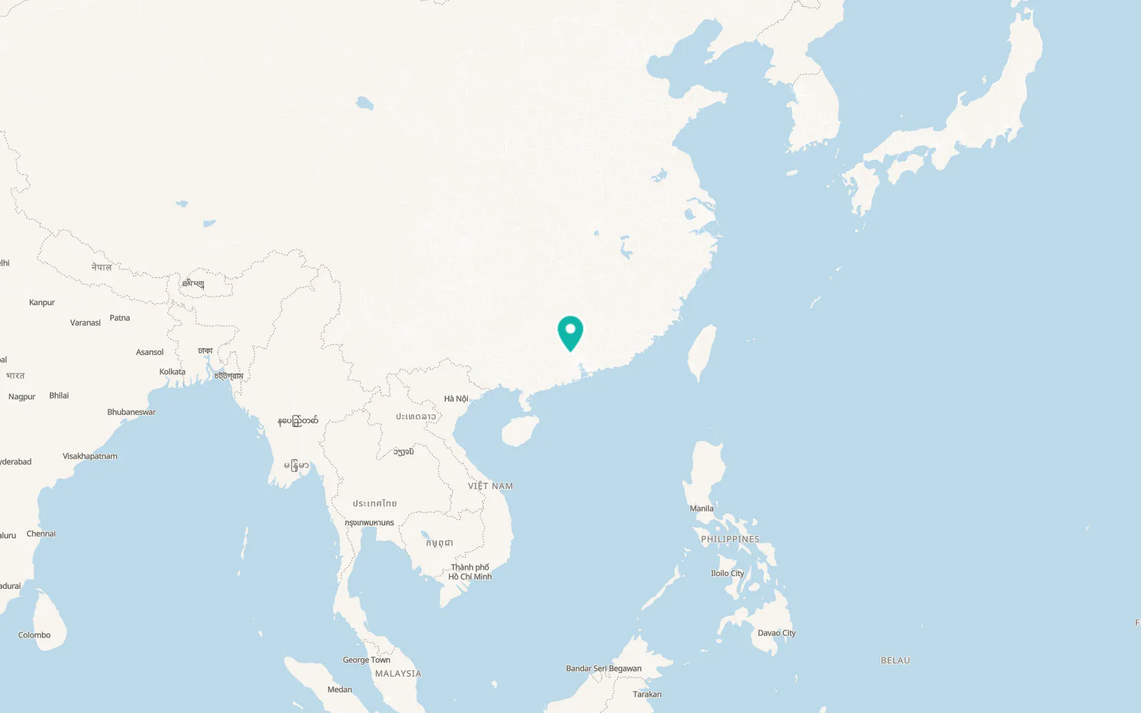 Map of Datang