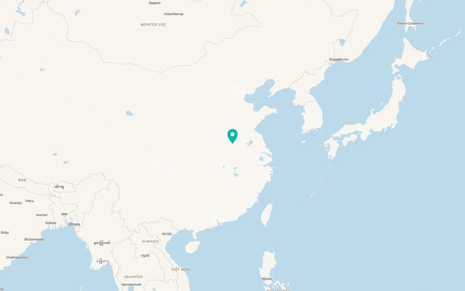 Map of Fuyang
