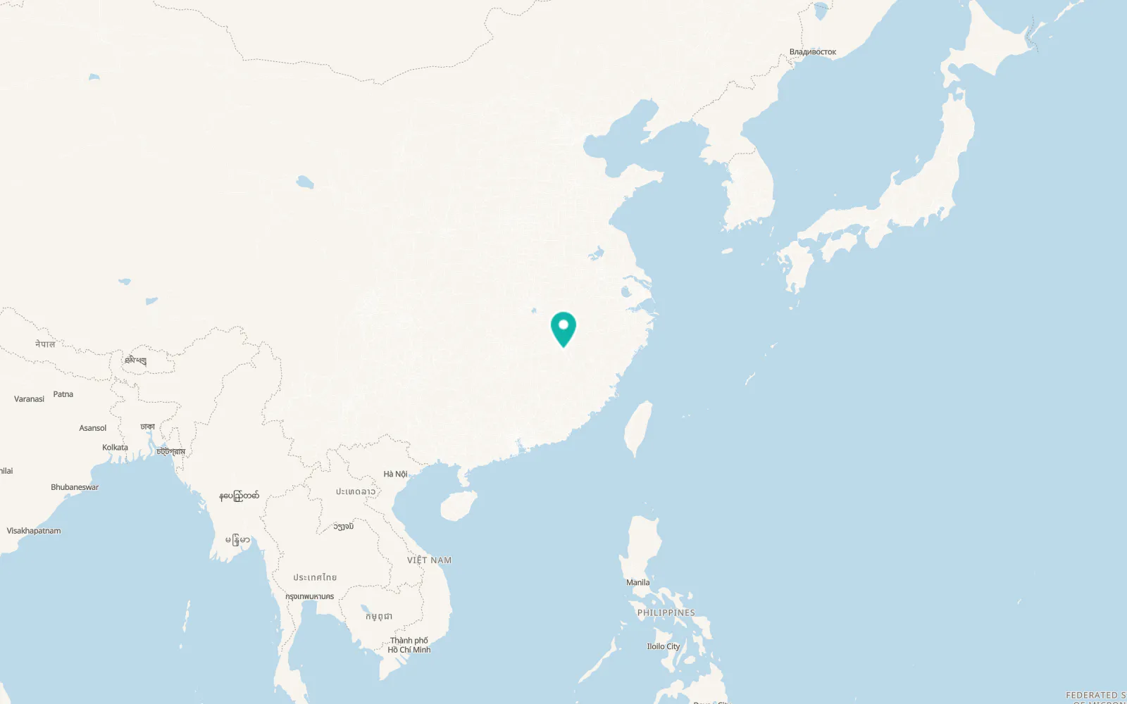 Map of Fuzhou